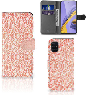 B2Ctelecom Samsung Galaxy A51 Telefoon Hoesje Pattern Orange