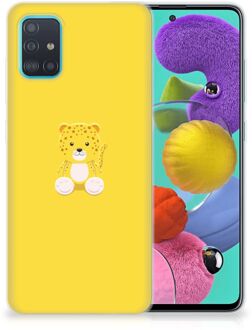 B2Ctelecom Samsung Galaxy A51 Telefoonhoesje met Naam Baby Leopard