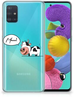 B2Ctelecom Samsung Galaxy A51 Telefoonhoesje met Naam Cow