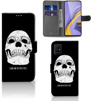 B2Ctelecom Samsung Galaxy A51 Telefoonhoesje met Naam Skull Eyes