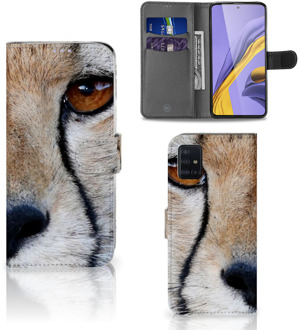 B2Ctelecom Samsung Galaxy A51 Telefoonhoesje met Pasjes Cheetah