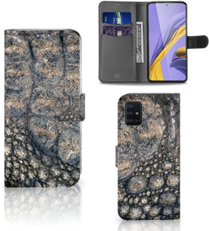 B2Ctelecom Samsung Galaxy A51 Telefoonhoesje met Pasjes Krokodillenprint