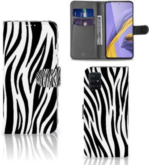 B2Ctelecom Samsung Galaxy A51 Telefoonhoesje met Pasjes Zebra