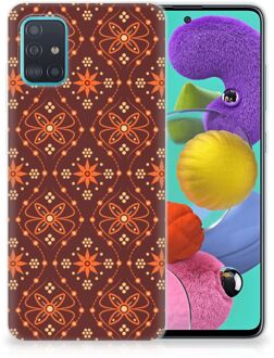 B2Ctelecom Samsung Galaxy A51 TPU bumper Batik Brown