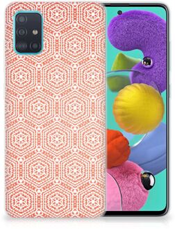 B2Ctelecom Samsung Galaxy A51 TPU bumper Pattern Orange