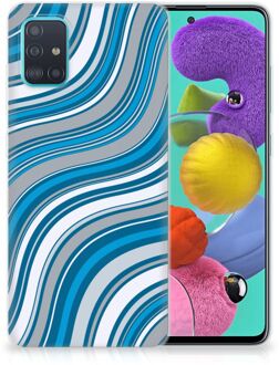 B2Ctelecom Samsung Galaxy A51 TPU bumper Waves Blue