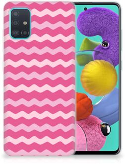 B2Ctelecom Samsung Galaxy A51 TPU bumper Waves Pink