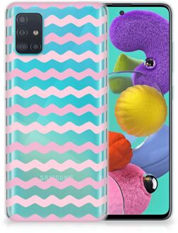 B2Ctelecom Samsung Galaxy A51 TPU bumper Waves Roze