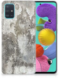 B2Ctelecom Samsung Galaxy A51 TPU Siliconen Hoesje Beton Print