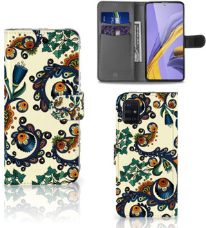 B2Ctelecom Samsung Galaxy A51 Wallet Case Barok Flower