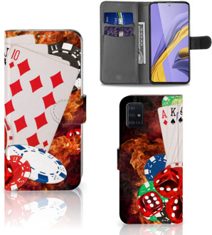 B2Ctelecom Samsung Galaxy A51 Wallet Case met Pasjes Casino