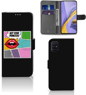 B2Ctelecom Samsung Galaxy A51 Wallet Case met Pasjes Popart Princess