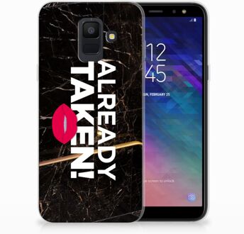 B2Ctelecom Samsung Galaxy A6 (2018) TPU Hoesje Design Already Taken Black