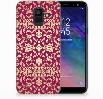 B2Ctelecom Samsung Galaxy A6 (2018) TPU Hoesje Design Barok Pink