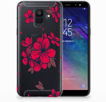 B2Ctelecom Samsung Galaxy A6 (2018) TPU Hoesje Design Blossom Red