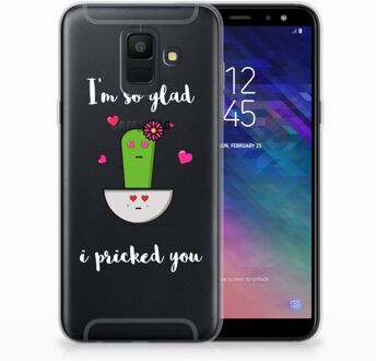 B2Ctelecom Samsung Galaxy A6 (2018) TPU Hoesje Design Cactus Glad