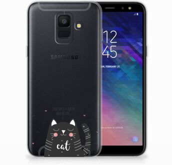 B2Ctelecom Samsung Galaxy A6 (2018) TPU Hoesje Design Cat Good Day