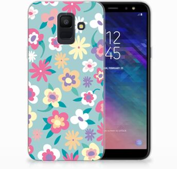 B2Ctelecom Samsung Galaxy A6 (2018) TPU Hoesje Design Flower Power