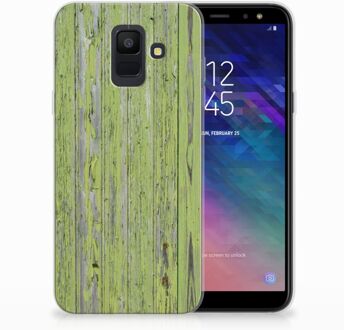 B2Ctelecom Samsung Galaxy A6 (2018) TPU Hoesje Design Green Wood