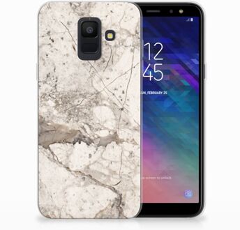 B2Ctelecom Samsung Galaxy A6 (2018) TPU Hoesje Design Marmer Beige