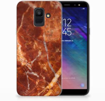 B2Ctelecom Samsung Galaxy A6 (2018) TPU Hoesje Design Marmer Bruin