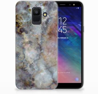 B2Ctelecom Samsung Galaxy A6 (2018) TPU Hoesje Design Marmer Grijs