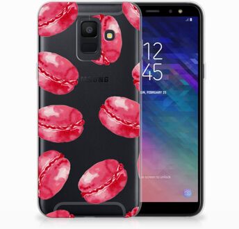 B2Ctelecom Samsung Galaxy A6 (2018) TPU Hoesje Design Pink Macarons