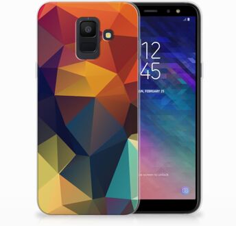 B2Ctelecom Samsung Galaxy A6 (2018) TPU Hoesje Design Polygon Color