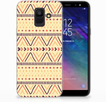 B2Ctelecom Samsung Galaxy A6 (2018) Uniek TPU Hoesje Aztec Yellow