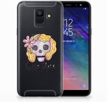 B2Ctelecom Samsung Galaxy A6 (2018) Uniek TPU Hoesje Boho Skull