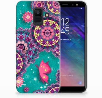 B2Ctelecom Samsung Galaxy A6 (2018) Uniek TPU Hoesje Cirkels en Vlinders