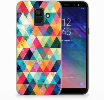 B2Ctelecom Samsung Galaxy�A6 (2018) Uniek TPU Hoesje Geruit