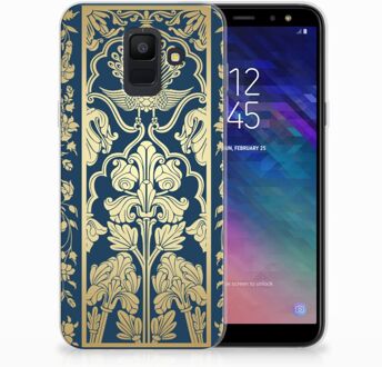 B2Ctelecom Samsung Galaxy A6 (2018) Uniek TPU Hoesje Golden Flowers