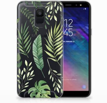 B2Ctelecom Samsung Galaxy A6 (2018) Uniek TPU Hoesje Leaves