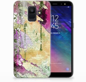 B2Ctelecom Samsung Galaxy A6 (2018) Uniek TPU Hoesje Letter Painting