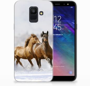 B2Ctelecom Samsung Galaxy A6 (2018) Uniek TPU Hoesje Paarden