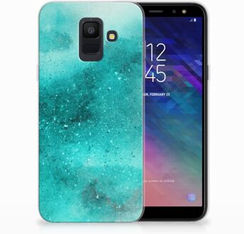 B2Ctelecom Samsung Galaxy A6 (2018) Uniek TPU Hoesje Painting Blue