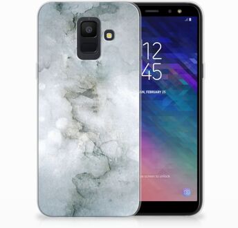 B2Ctelecom Samsung Galaxy A6 (2018) Uniek TPU Hoesje Painting Grey