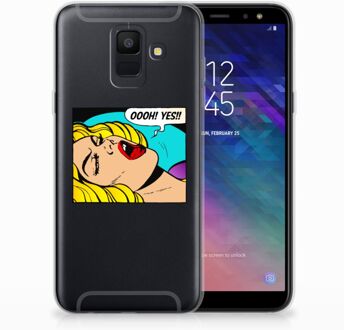 B2Ctelecom Samsung Galaxy A6 (2018) Uniek TPU Hoesje Popart Oh Yes