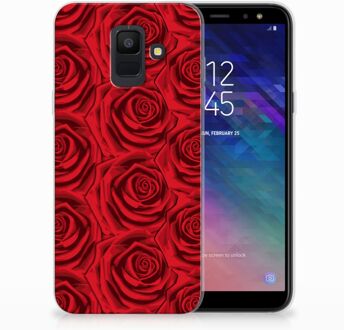 B2Ctelecom Samsung Galaxy A6 (2018) Uniek TPU Hoesje Red Roses