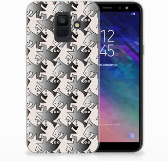 B2Ctelecom Samsung Galaxy A6 (2018) Uniek TPU Hoesje Salamander Grey