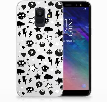 B2Ctelecom Samsung Galaxy A6 (2018) Uniek TPU Hoesje Silver Punk