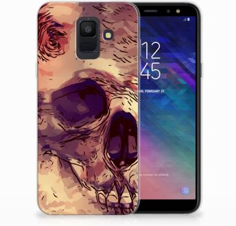 B2Ctelecom Samsung Galaxy A6 (2018) Uniek TPU Hoesje Skullhead