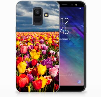 B2Ctelecom Samsung Galaxy A6 (2018) Uniek TPU Hoesje Tulpen