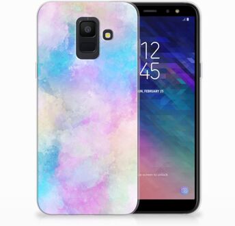 B2Ctelecom Samsung Galaxy A6 (2018) Uniek TPU Hoesje Watercolor Light