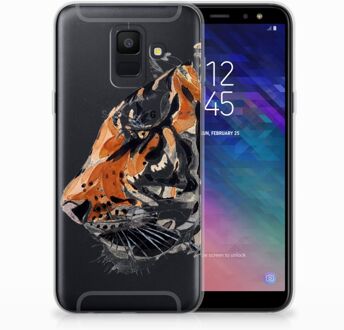 B2Ctelecom Samsung Galaxy A6 (2018) Uniek TPU Hoesje Watercolor Tiger