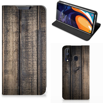 B2Ctelecom Samsung Galaxy A60 Book Wallet Case Steigerhout