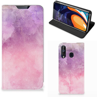 B2Ctelecom Samsung Galaxy A60 Bookcase Pink Purple Paint