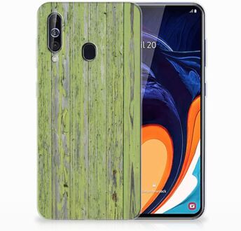 B2Ctelecom Samsung Galaxy A60 Bumper Hoesje Green Wood