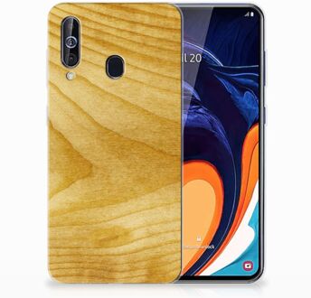 B2Ctelecom Samsung Galaxy A60 Bumper Hoesje Licht Hout